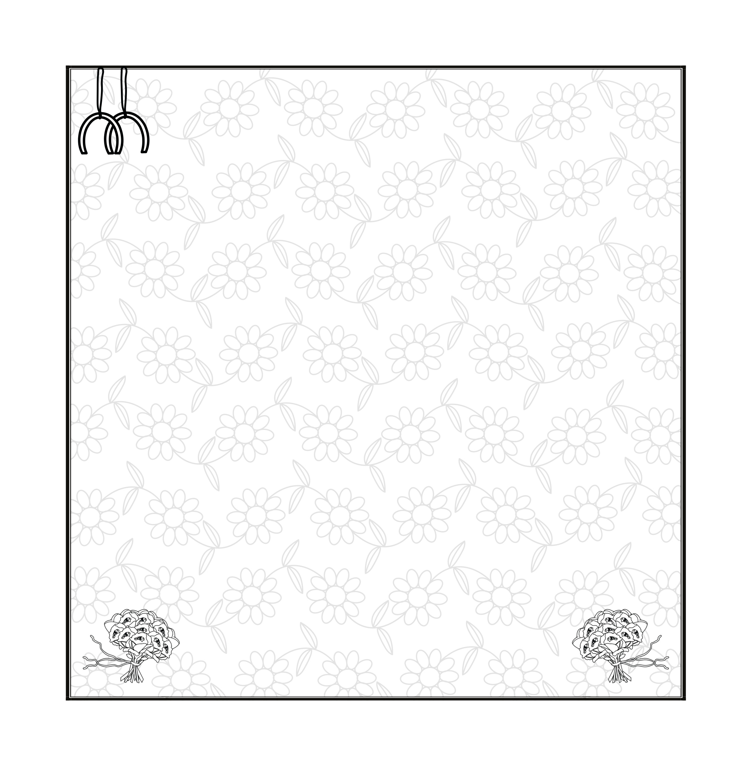 Wedding Colour & Create Keepsake - p20 - Wedding inspired flowers and horseshoes