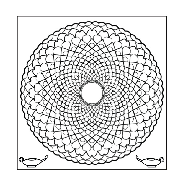 Peace & Unity Colour & Meditate - p43 - Interlaced design mandala