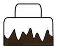 Drawing of a White Chocolate Mud Cake vector image