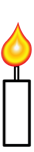 Vector image of lit candle-2