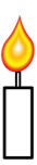 Vector image of lit candle-3