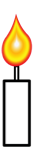 Vector image of lit candle-7