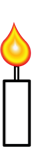 Vector image of lit candle-1